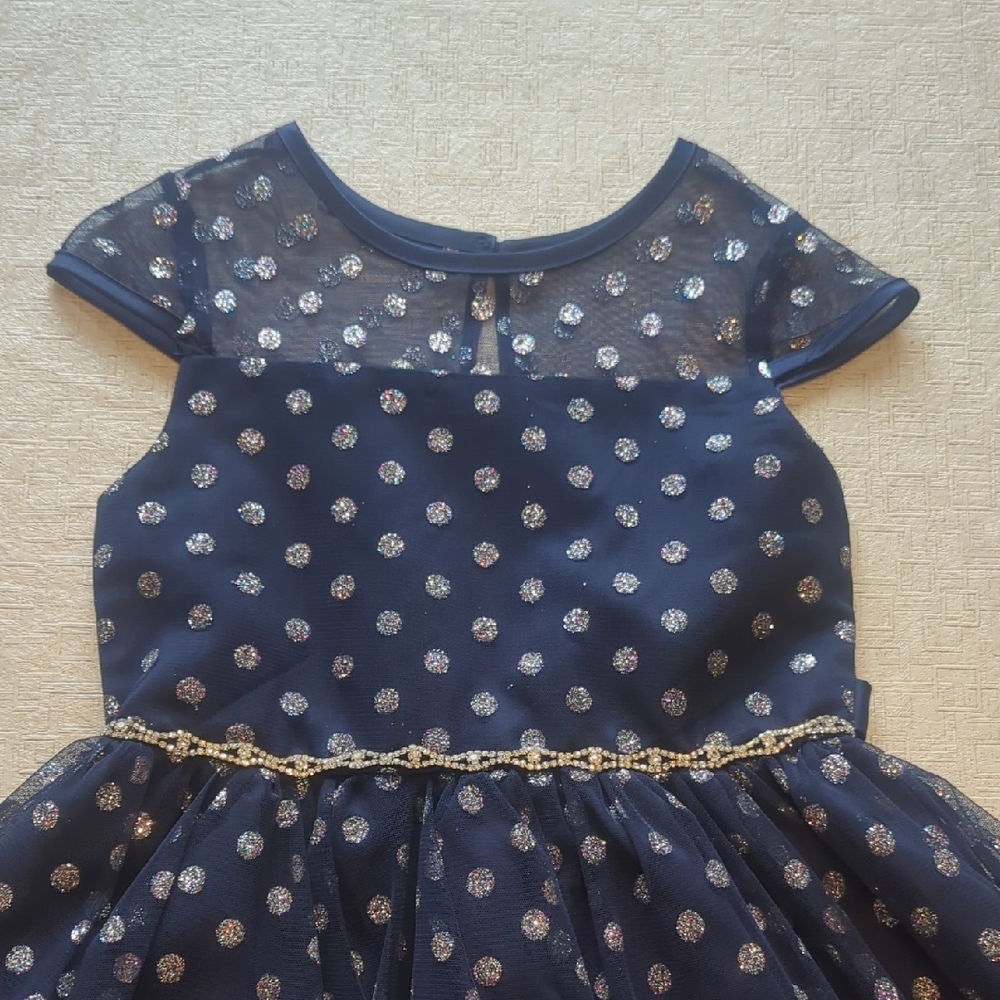 Dress Girls Special Occasions By Rare Editions Size 6 Sparkle & Polka dots Fancy - Picture 2 of 11